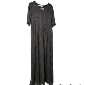 Orange Creek - Classy Charcoal Grey maxi lace event dress
